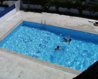 Veiw of pool from balcony