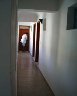 View down a corridor
